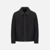 GOLF JACKET PRESSED WOOL AND BOUCL?? - BLACK