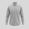 COTTON LYOCELL SHIRT - DARK GREY CHEVRON
