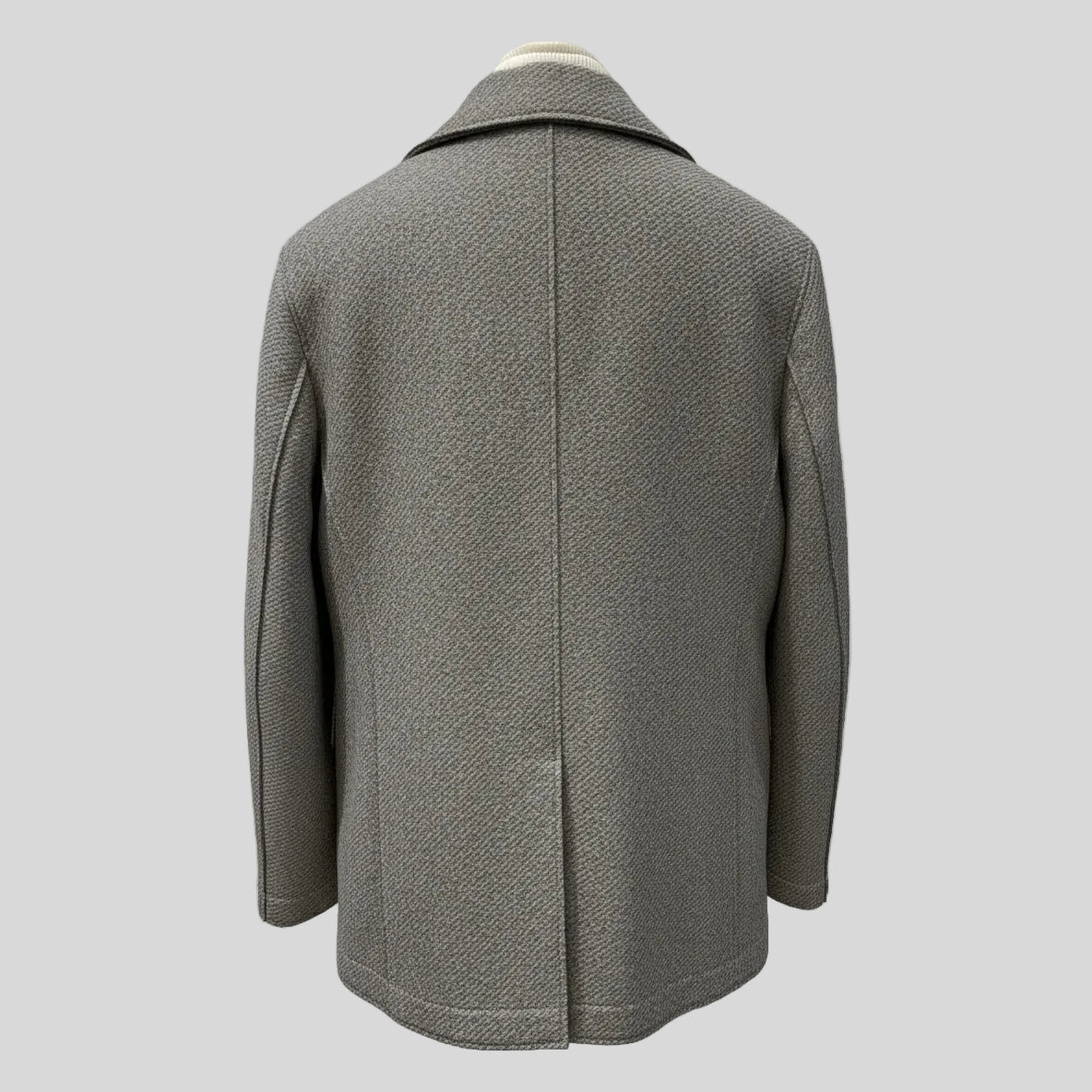 DOUBLE BREASTED PEA COAT - MILK - Image 2