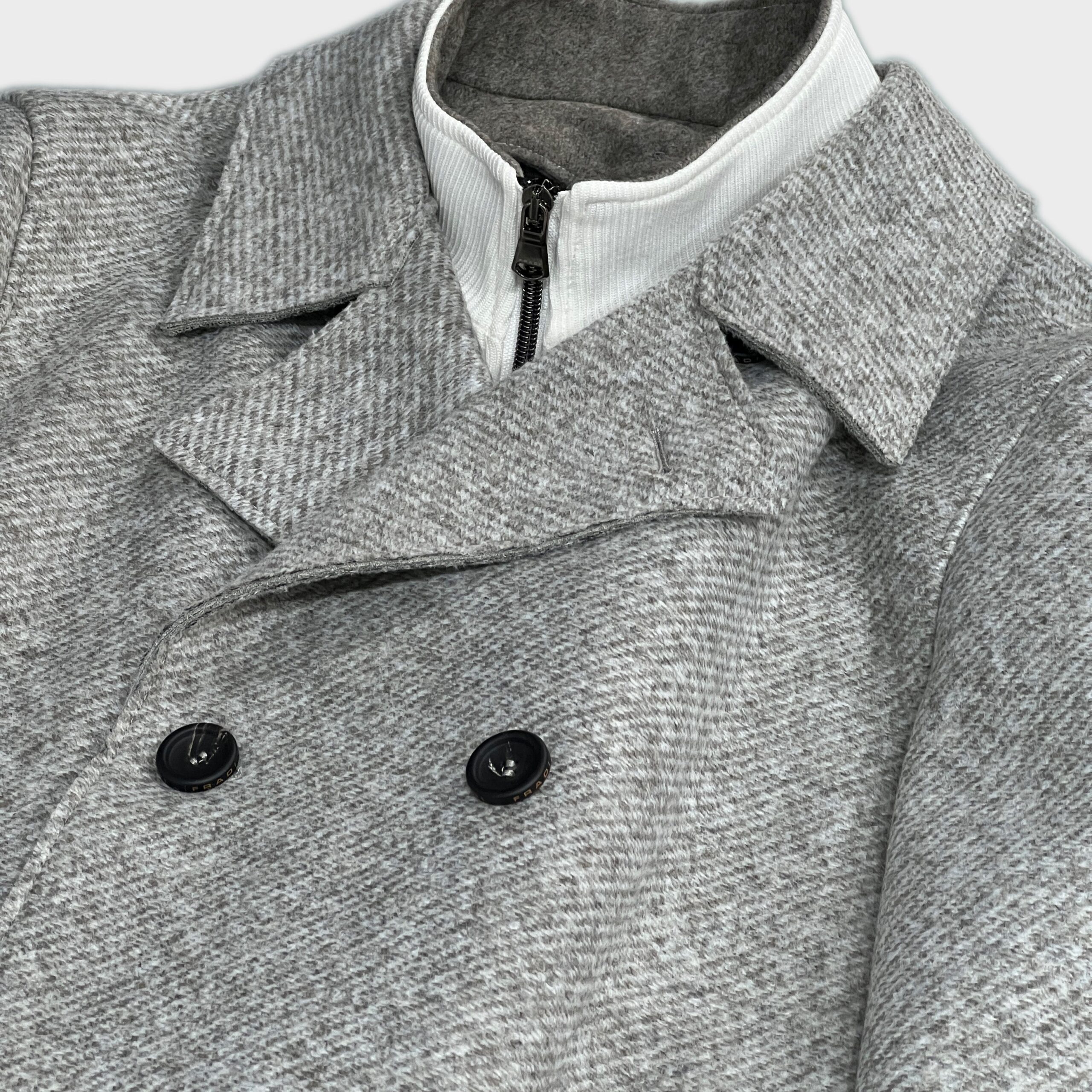 DOUBLE BREASTED PEA COAT - MILK - Image 3